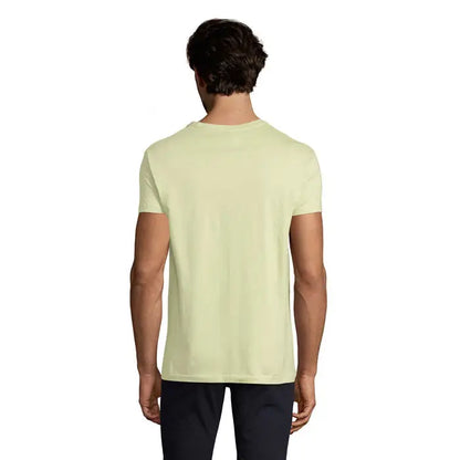 Tricou imperial men 190g pal verde deschis cu mâneci scurte și guler rotund din bumbac de 190g