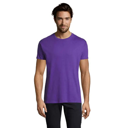 Tricou imperial men 190g violet cu gât rotund din bumbac moale, pentru bărbați