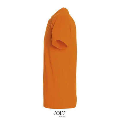 Tricou imperial men 190g portocaliu cu maneci scurte si guler rotund din bumbac moale