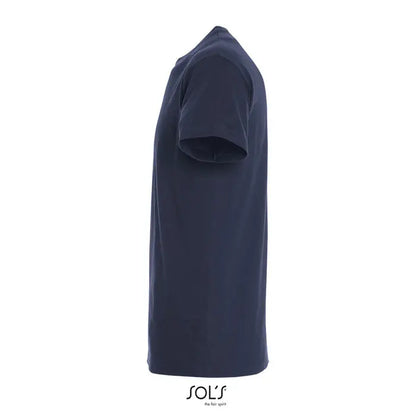 Tricou imperial men 190g bleumarin cu mânecă scurtă și guler rotund clasic, detalii subtile de cusătură