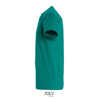 Tricou imperial men 190g albastru teal cu maneci scurte din bumbac moale si gat rotund clasic