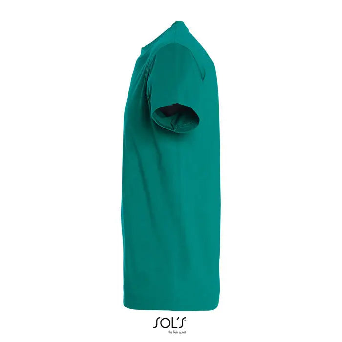 Tricou imperial men 190g teal din bumbac moale cu mâneci scurte și guler rotund clasic