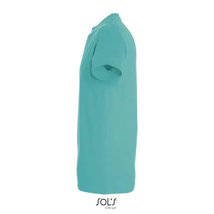 Tricou imperial men 190g de bărbați în culoare teal din bumbac moale cu guler rotund clasic și mâneci scurte