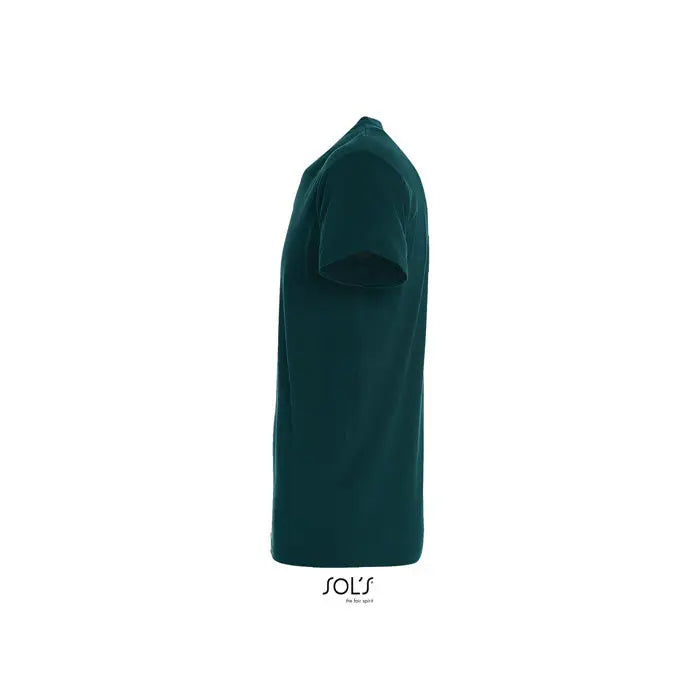 Tricou imperial men 190g verde inchis cu maneci scurte si guler rotund din bumbac moale