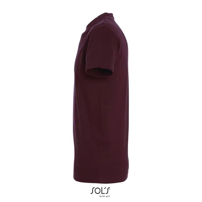 Tricou imperial men 190g maro cu mâneci scurte și guler clasic din bumbac, potrivit pentru utilizare casual