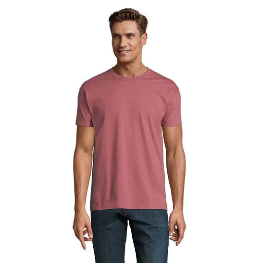 Tricou imperial men 190g bărbați culoarea dusty rose din bumbac moale cu mânecă scurtă și guler rotund