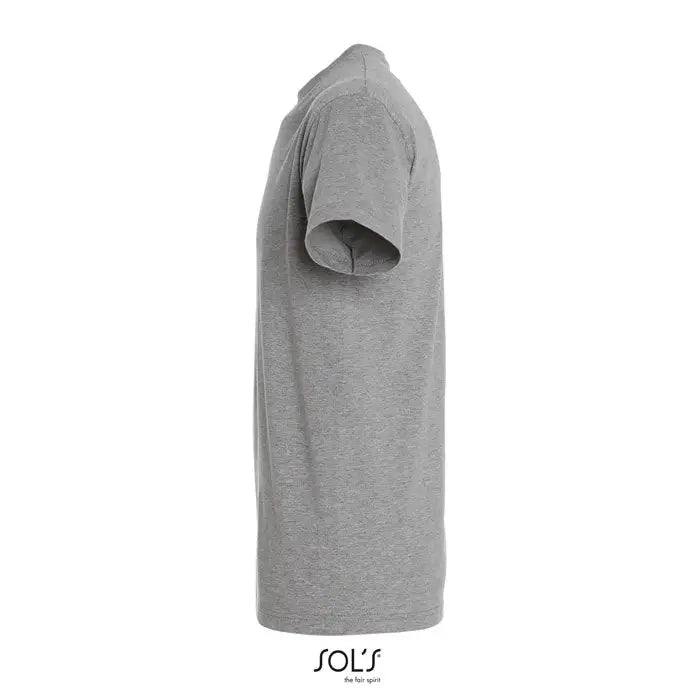 Tricou imperial men 190g by sols un tricou gri melanj cu mânecă scurtă și guler rotund din bumbac