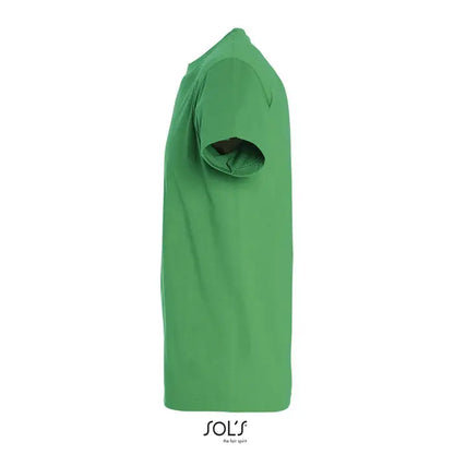 Tricou imperial men 190g verde solid cu mâneci scurte și guler rotund din bumbac moale