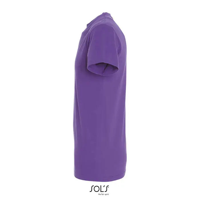 Tricou imperial men 190g din bumbac moale, mâneci scurte, culoare mov solid, de bărbați cu guler clasic