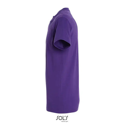 Tricou imperial men 190g mov cu mâneci scurte și guler rotund din bumbac moale