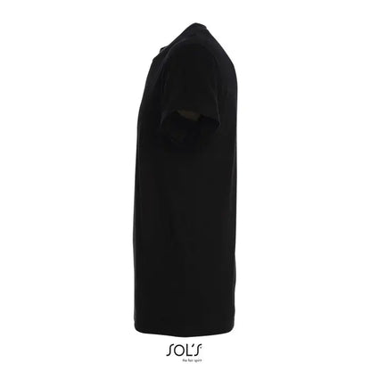 Tricou imperial men 190g bărbați negru cu mânecă scurtă și design simplu din material solid