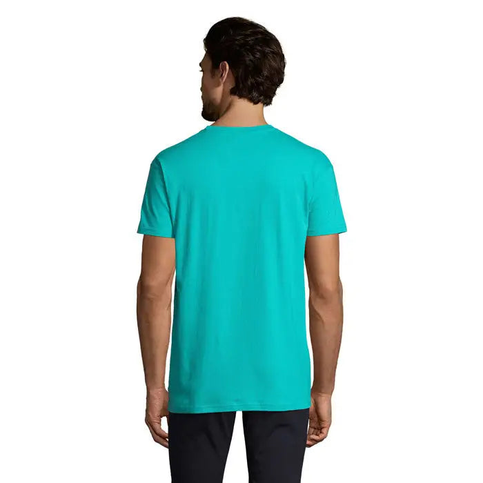 Tricou imperial men 190g din bumbac, teal, cu gat rotund clasic si maneci scurte