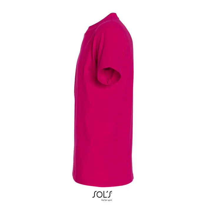 Tricou imperial men 190g fucsia vibrant cu mâneci scurte din bumbac moale și guler rotund clasic