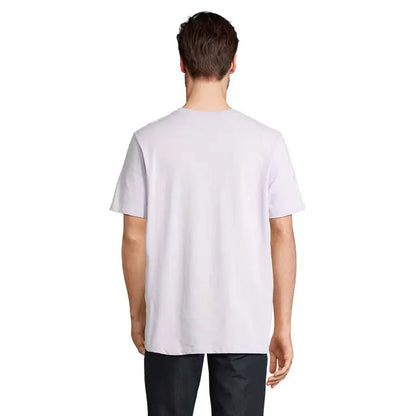 Tricou legend organic alb din bumbac 175g cu guler rotund simplu si maneci scurte