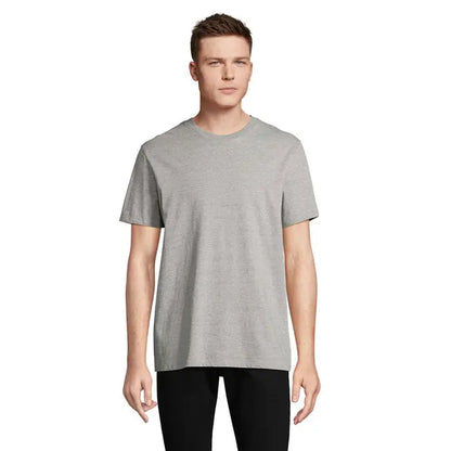 Tricou legend organic 175g bărbați heather gri cu mânecă scurtă și textură subtilă din material organic