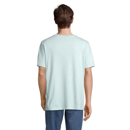 Tricou legend organic 175g de bumbac, culoare verde mentă deschisă, mâneci scurte și decolteu rotund simplu