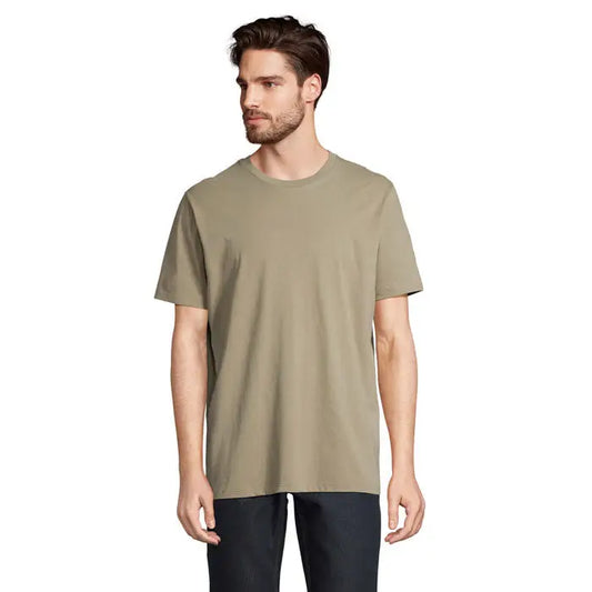 Tricou legend organic 175g olive verde din bumbac cu croiala clasica si decolteu rotund