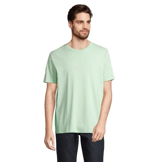 Tricou legend organic 175g mint green din bumbac fin cu maneci scurte si decolteu rotund