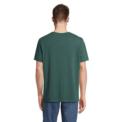 Tricou legend organic 175g verde închis cu mâneci scurte și guler rotund din bumbac moale