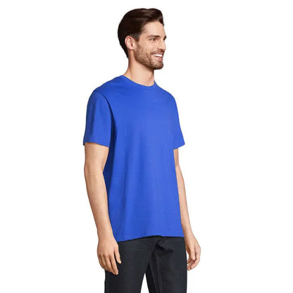 Tricou legend organic 175g albastru regal vibrant cu mâneci scurte și guler rotund din bumbac moale