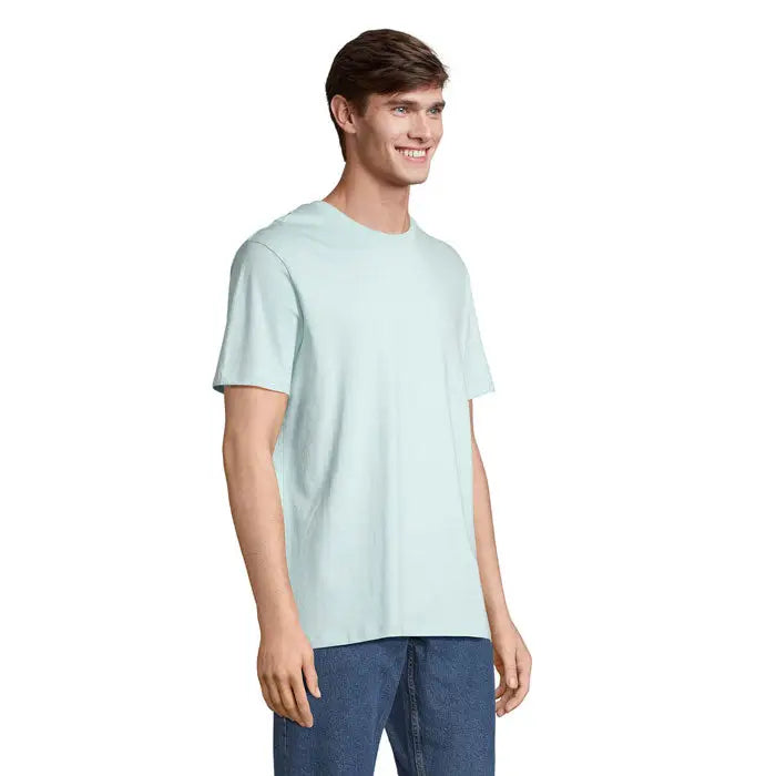Tricou legend organic 175g din bumbac organic, verde mentă deschis, mânecă scurtă, guler rotund