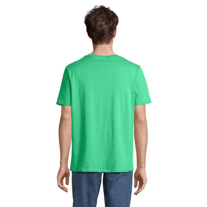 Tricou legend organic 175g verde vibrant cu mâneci scurte și guler rotund din bumbac moale