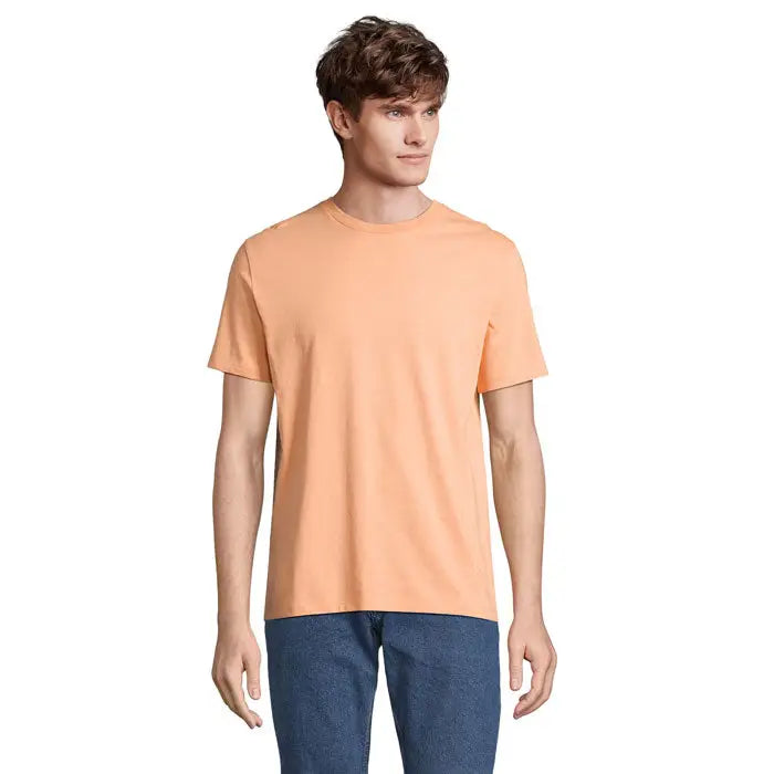 Tricou legend organic 175g în culoare piersică deschisă cu mâneci scurte și material din bumbac moale