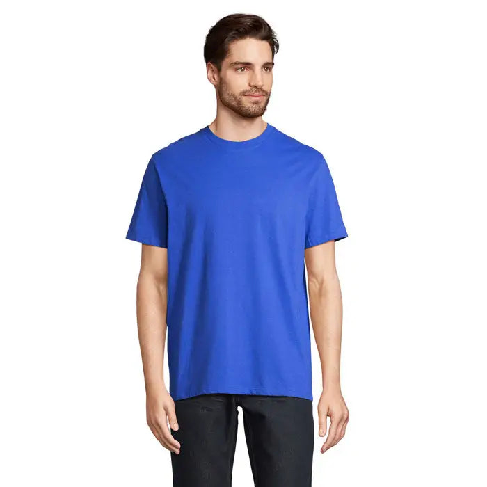 Tricou legend organic 175g albastru regal vibrant cu mâneci scurte și guler rotund din bumbac moale