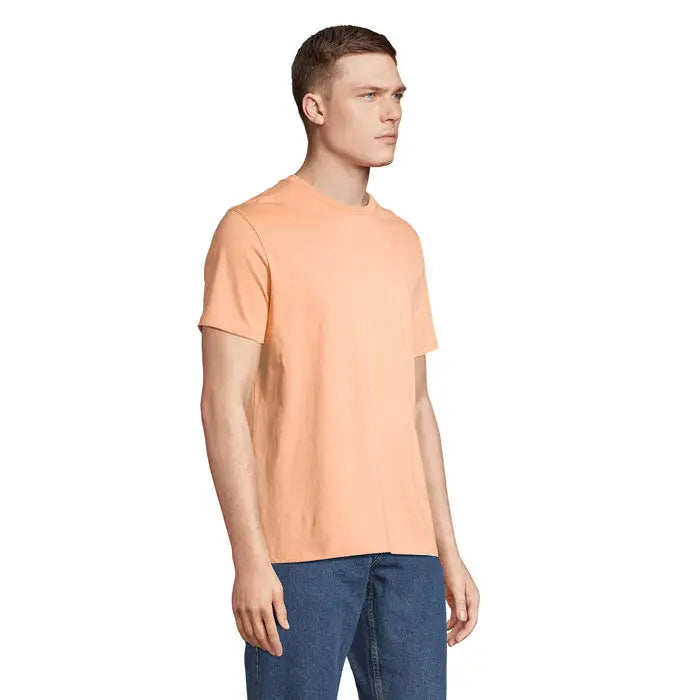 Tricou legend organic 175g peach color short-sleeved crew neck made of soft cotton fabric