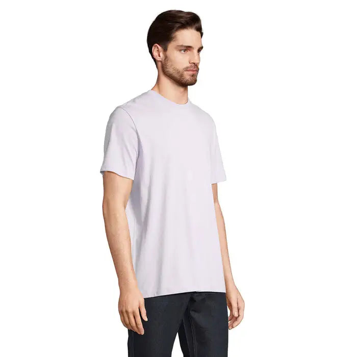 Tricou legend organic 175g gri deschis cu mâneci scurte din bumbac moale cu guler rotund
