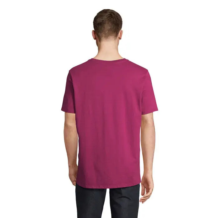 Tricou legend organic 175g magenta solid cu mânecă scurtă și guler rotund din material organic