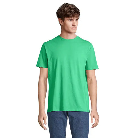 Tricou legend organic 175g verde deschis cu mâneci scurte și guler rotund din bumbac moale