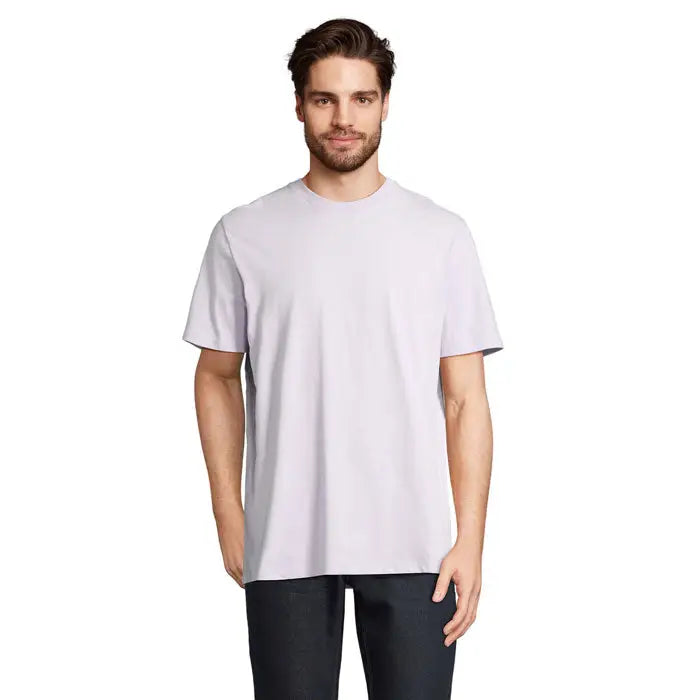 Tricou legend organic 175g gri deschis cu guler rotund moale si croi lejer