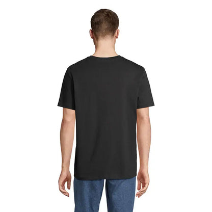 Tricou legend organic 175g negru cu mâneci scurte și guler rotund din bumbac organic