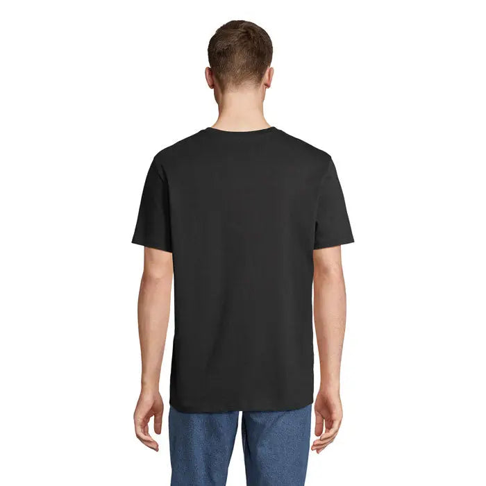 Tricou legend organic 175g negru cu mânecă scurtă și decolteu rotund din bumbac organic