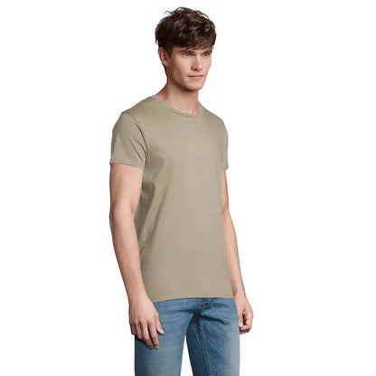 Tricou pioneer men 175g bărbați verde olive scurt cu mâneci și guler rotund din bumbac