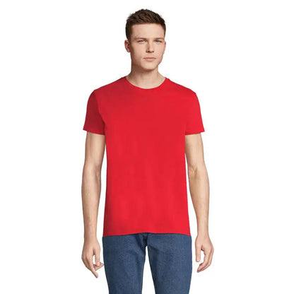 Tricou pioneer men 175g roșu din bumbac cu gât rotund pentru bărbați