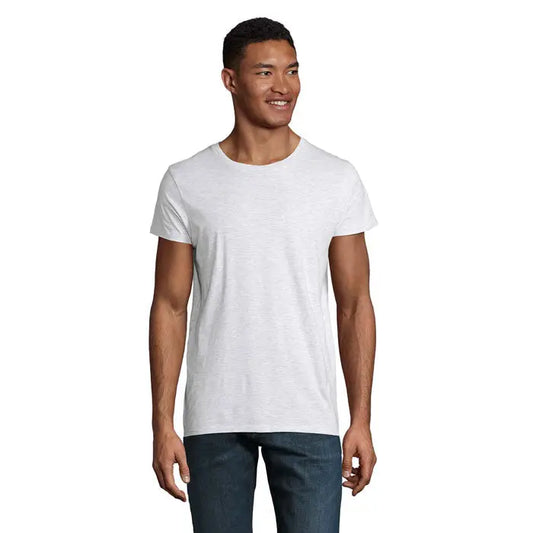 Tricou pioneer men 175g gri deschis cu mâneci scurte și textură subtilă pentru bărbați