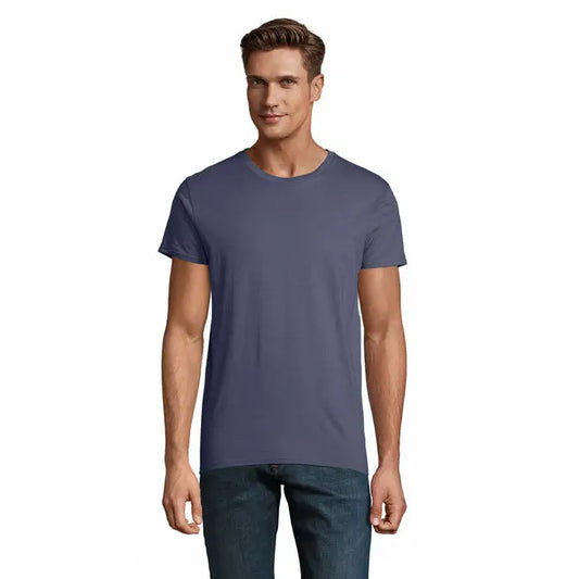 Tricou pioneer men 175g bărbați albastru închis din bumbac moale cu gât rotund