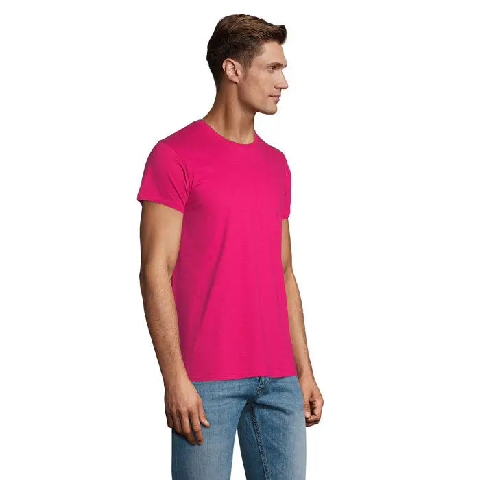 Tricou pioneer men 175g vibrant fuchsia din bumbac cu maneci scurte si decolteu rotund