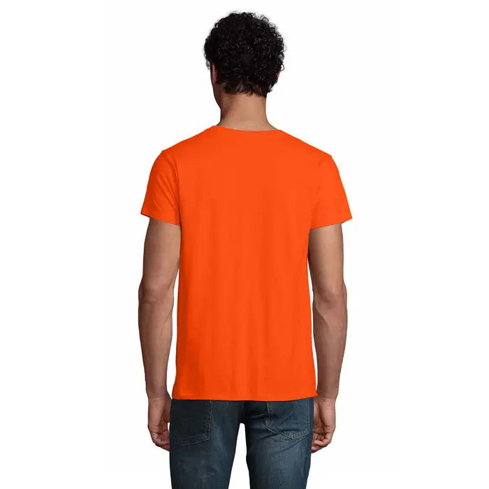 Tricou pioneer men 175g bărbați, culoare portocaliu aprins, mâneci scurte, guler rotund din bumbac 175g