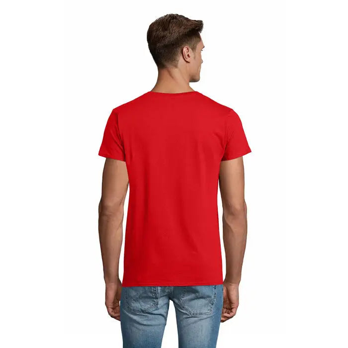 Tricou pioneer men 175g vibrant rosu cu maneci scurte din bumbac moale pentru barbati
