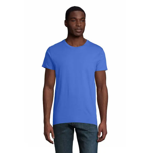 Tricou pioneer men 175g albastru regal vibrant cu mânecă scurtă și guler rotund din bumbac moale