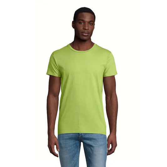 Tricou pioneer men 175g lime verde vibrant cu mâneci scurte și guler rotund din material de bumbac