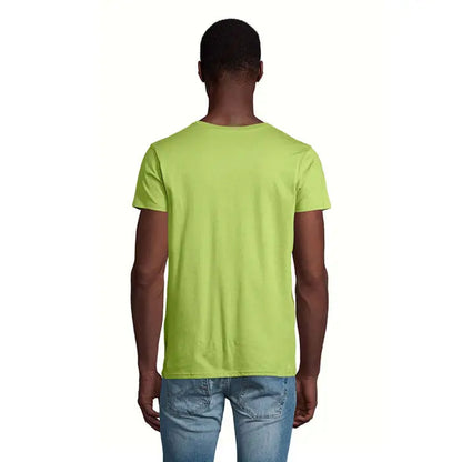 Tricou pioneer men lime verde viu mânecă scurtă guler rotund material 175g pentru bărbați