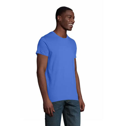 Tricou pionier men 175g royal albastru vibrant cu maneci scurte si guler rotund din material confortabil