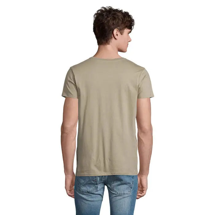 Tricou pioneer men 175g din bumbac olive green cu decolteu rotund si maneci scurte simplu