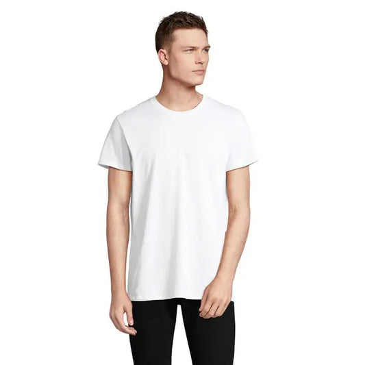 Tricou alb cu gât rotund și mâneci scurte din bumbac moale tricou re crusader 150g