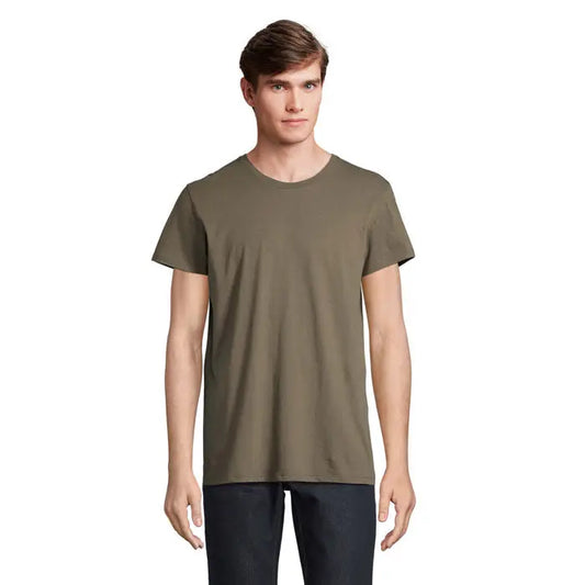 Tricou re crusader 150g olive green din bumbac cu maneci scurte si croiala crewneck