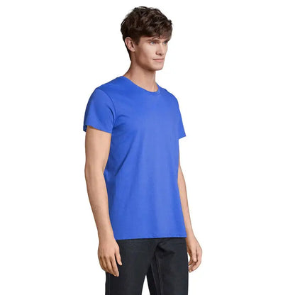 Tricou re crusader 150g albastru royal vibrant din bumbac moale cu mâneci scurte și guler rotund